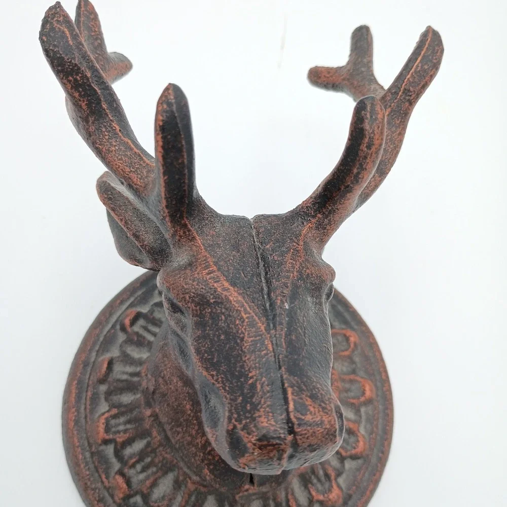 3D Deer Décor Hanging Wall Hook Coat Hook Oil Rubbed Bronze‎ Cast Metal